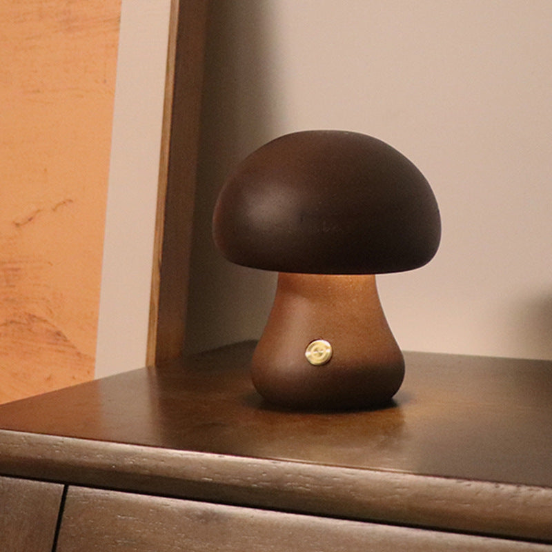 Wooden Mushroom LED Night Light - Mad4Goods