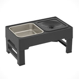 Adjustable Height Dog Double Bowl Feeder - Mad4Goods