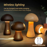 Wooden Mushroom LED Night Light - Mad4Goods