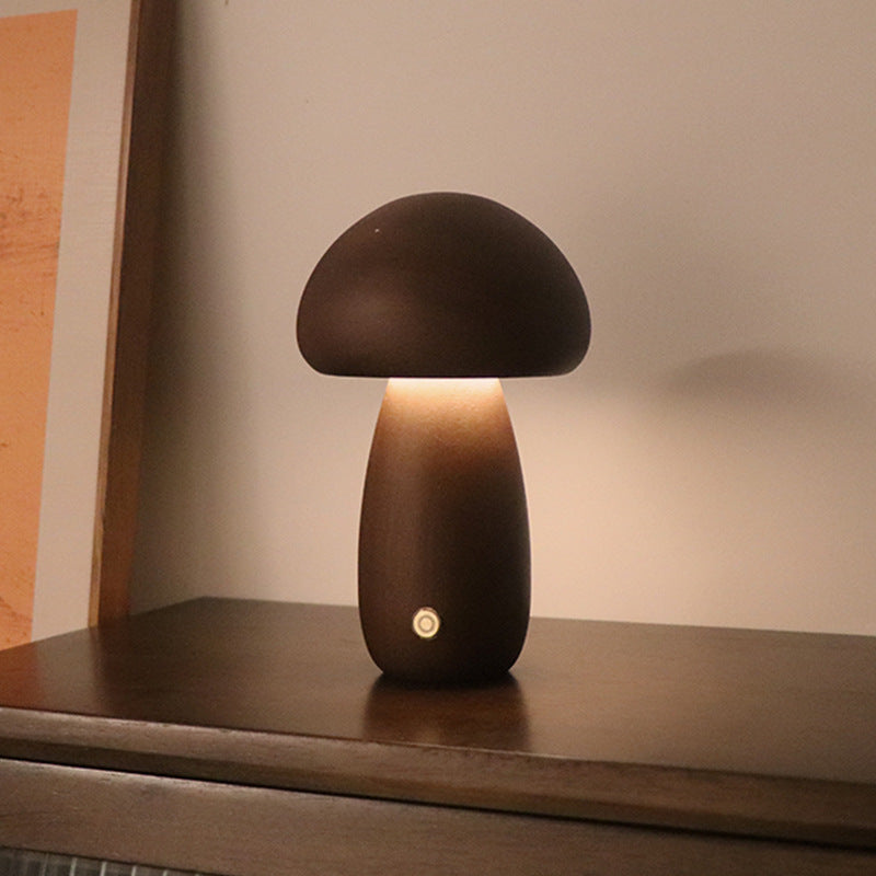 Wooden Mushroom LED Night Light - Mad4Goods